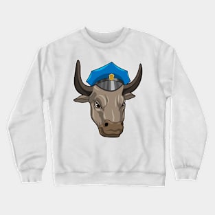Bull as Police officer Police Crewneck Sweatshirt